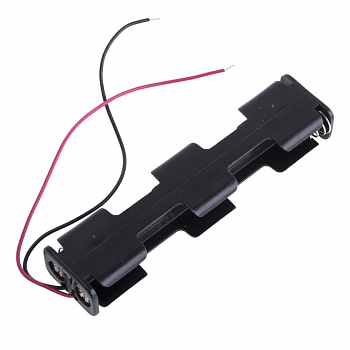 ZH295 , держатель под 4*АА 2 ур.*2 батарейки, открытый, с проводами