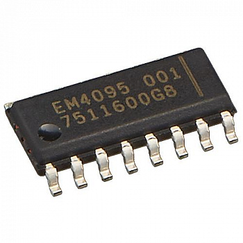 EM4095HM, SO16, Приемопередатчик аналогового интерфейса базовой станции RFID 125 кГц